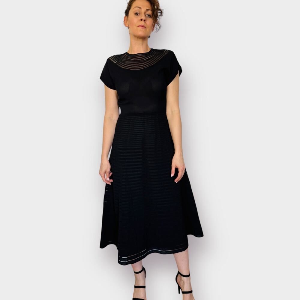 60s‎ Montgomery Ward Black Cocktail Dress Size M